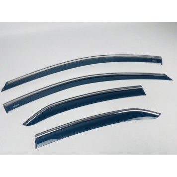 Дефлектори вікон Toyota Camry V70 2017+ Sedan з нерж. хром полоскою-2